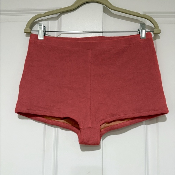 J Crew Mini Swim Shorts in Terry NWOT sz L coral - Picture 4 of 6